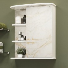 Зеркальный шкаф Onika Карина 55.01 R 205513 с подсветкой Белый