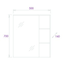 Зеркальный шкаф Onika Легран 50.00У 205022 Дуб галифакс