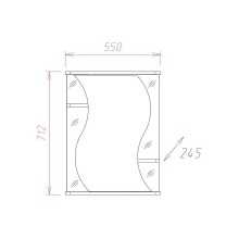 Зеркальный шкаф Onika Лилия 55.01 R 205519 с подсветкой Белый