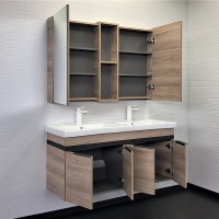 Зеркальный шкаф Comforty Дуэт 75 00-00009924 Дуб натуральный