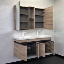 Зеркальный шкаф Comforty Дуэт 50 00-00009923 Дуб натуральный