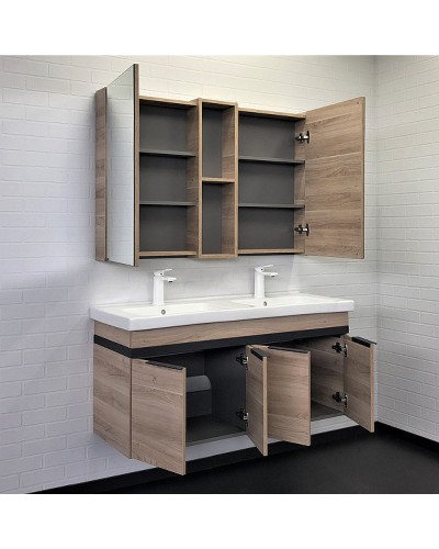 Зеркальный шкаф Comforty Дуэт 50 00-00009923 Дуб натуральный