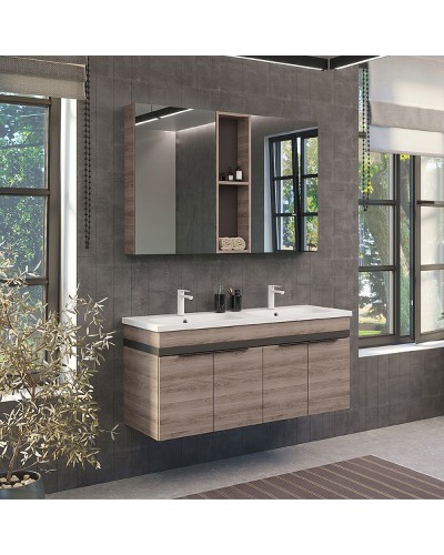 Зеркальный шкаф Comforty Дуэт 50 00-00009923 Дуб натуральный