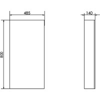 Зеркальный шкаф Comforty Дуэт 50 00-00009923 Дуб натуральный