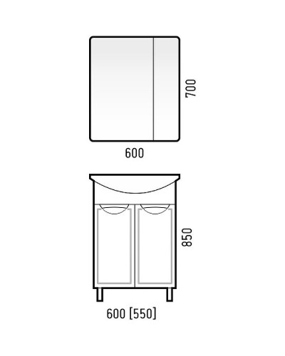 Зеркальный шкаф Corozo Монро 60 SD-00000724 Белый