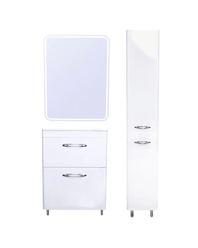 Зеркальный шкаф Style Line Каре 65 СС-00002336 с подсветкой Белый с сенсорным выключателем