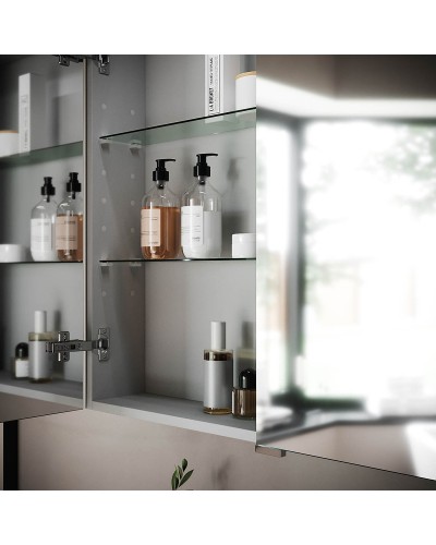 Зеркальный шкаф Sancos Hilton 60 R Z600 с подсветкой Серый