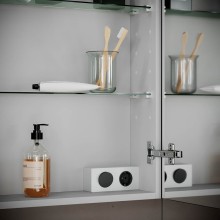 Зеркальный шкаф Sancos Hilton 60 R Z600 с подсветкой Серый