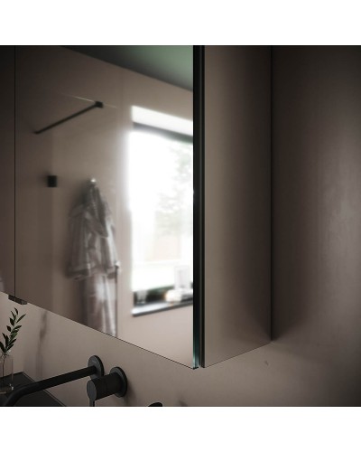 Зеркальный шкаф Sancos Hilton 90 Z900 с подсветкой Серый