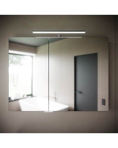 Зеркальный шкаф Sancos Hilton 100 Z1000 с подсветкой Серый