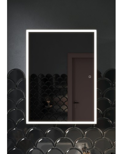 Зеркальный шкаф Sancos Cube 60 CU600 с подсветкой Белый с сенсорным выключателем