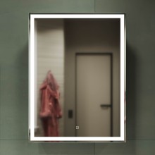 Зеркальный шкаф Sancos Diva 60 DI600 с подсветкой Белый с сенсорным выключателем