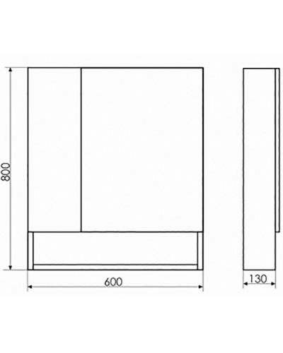 Зеркальный шкаф Comforty Никосия 60 00-00008850 Дуб темный