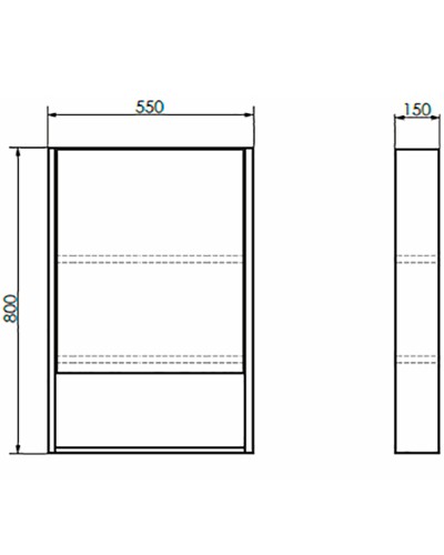 Зеркальный шкаф Comforty Вена 55 00-00009271 Дуб дымчатый