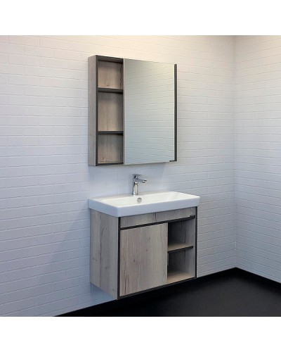 Зеркальный шкаф Comforty Вена 70 00-00009272 Дуб дымчатый