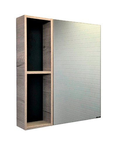 Зеркальный шкаф Comforty Порто 75 00-00009234 Дуб дымчатый