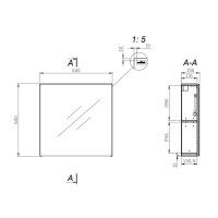 Зеркальный шкаф белый глянец 60х60 см Cersanit Colour LS-COL