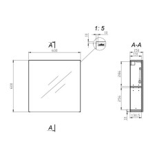 Зеркальный шкаф белый глянец 60х60 см Cersanit Colour LS-COL