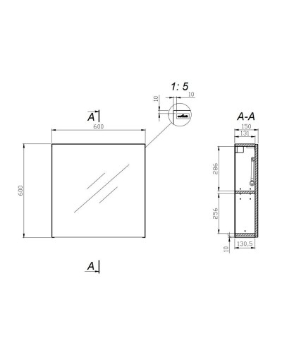 Зеркальный шкаф белый глянец 60х60 см Cersanit Colour LS-COL