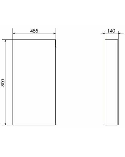 Зеркальный шкаф Comforty Порто 50 00-00009323 Дуб темно-коричневый