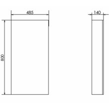 Зеркальный шкаф Comforty Порто 50 00-00009233 Дуб дымчатый