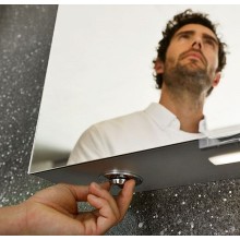 Зеркальный шкаф Keuco Royal 15 50 L 14401171201 с подсветкой Алюминий