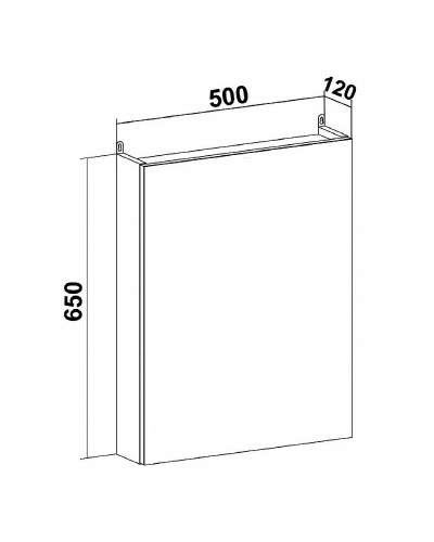 Зеркальный шкаф Runo Лада 50 00-00001160 Дуб серый