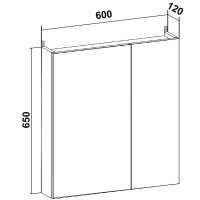 Зеркальный шкаф Runo Лада 60 00-00001159 Белый
