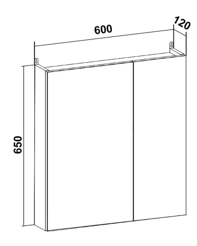 Зеркальный шкаф Runo Лада 60 00-00001159 Белый