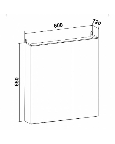 Зеркальный шкаф Runo Лада 60 00-00001161 Дуб серый