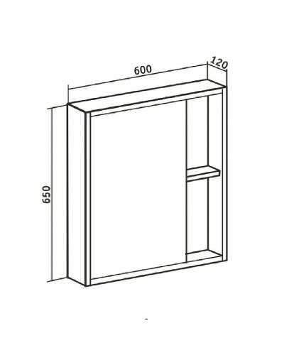 Зеркальный шкаф Runo Эко 60 00-00001186 Серый бетон