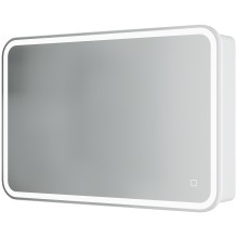 Зеркальный шкаф Creto Rainfall 90 22-900600WH с подсветкой Белый