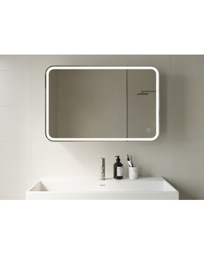 Зеркальный шкаф Creto Rainfall 90 22-900600WH с подсветкой Белый