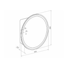 Зеркальный шкаф Creto Tour 60 17-D600WH с подсветкой Белый