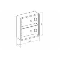 Зеркальный шкаф Creto Tour 60 17-D600WH с подсветкой Белый