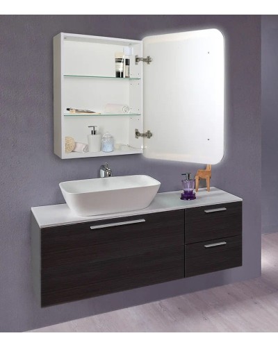 Зеркальный шкаф Creto Zoe 60 16-602800Z с подсветкой Белый