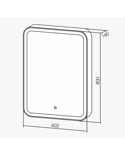 Зеркальный шкаф Creto Zoe 60 16-602800Z с подсветкой Белый