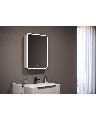 Зеркальный шкаф Creto Zoe 60 16-602800Z с подсветкой Белый