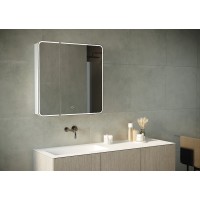 Зеркальный шкаф Creto Zoe 80 16-805800Z с подсветкой Белый