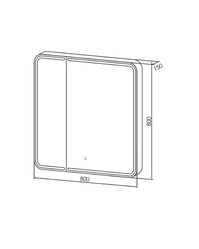 Зеркальный шкаф Creto Zoe 80 16-805800Z с подсветкой Белый