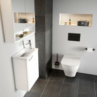 Зеркальный шкаф Ravak MC Classic II 60 X000001469 с подсветкой Белый глянцевый