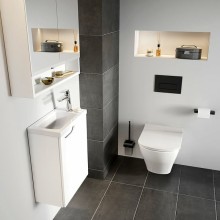 Зеркальный шкаф Ravak MC Classic II 80 X000001471 с подсветкой Белый глянцевый