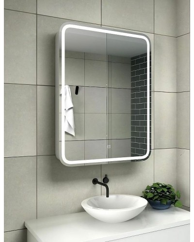 Зеркальный шкаф Relisan Angelica 600х800 Гл000024694 с подсветкой Белый