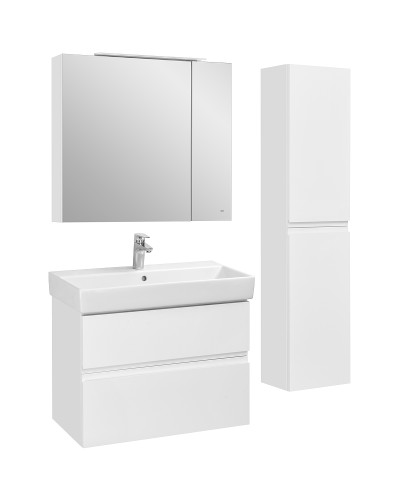 Зеркальный шкаф Roca Oleta 80 857647806 с подсветкой Белый глянец