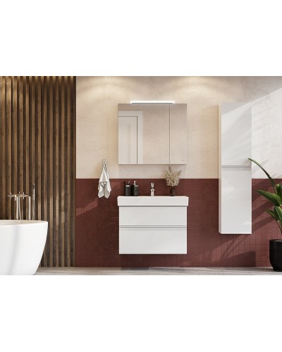 Зеркальный шкаф Roca Oleta 80 857647806 с подсветкой Белый глянец