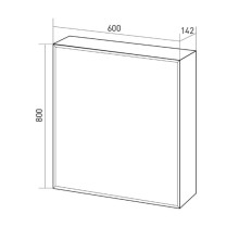 Зеркальный шкаф 60х80 см белый глянец 1Marka Соната У29560
