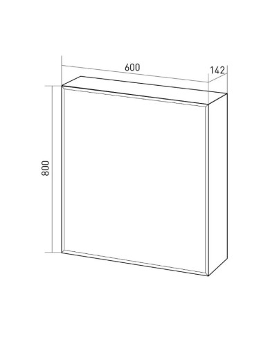 Зеркальный шкаф 60х80 см белый глянец 1Marka Соната У29560