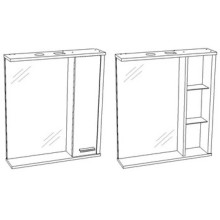 Зеркальный шкаф 65х74 см лайн Corozo Лорена SD-00000295