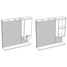 Зеркальный шкаф 85х81,6 см белый глянец Corozo Венеция SD-00000283