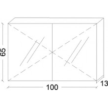 Зеркальный шкаф Boheme Armadi Art Vallessi 100 546-L с подсветкой Дуб светлый матовый